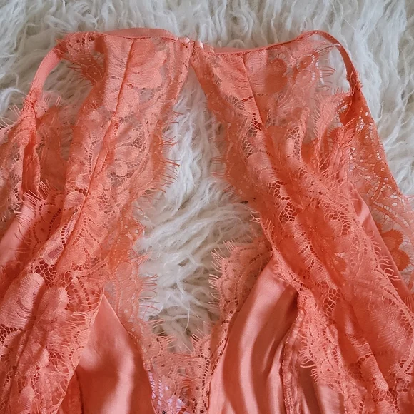 Free People Melrose Coralina Eyelash Lace Open Back Thong Bodysuit - Picture 9 of 10